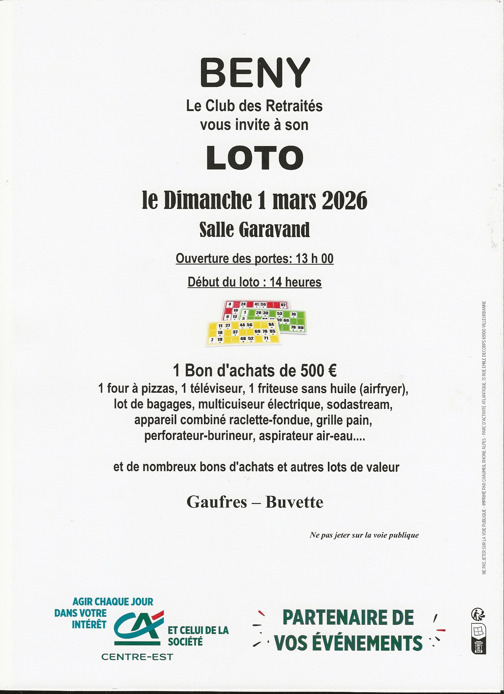 Club ainés loto 2026