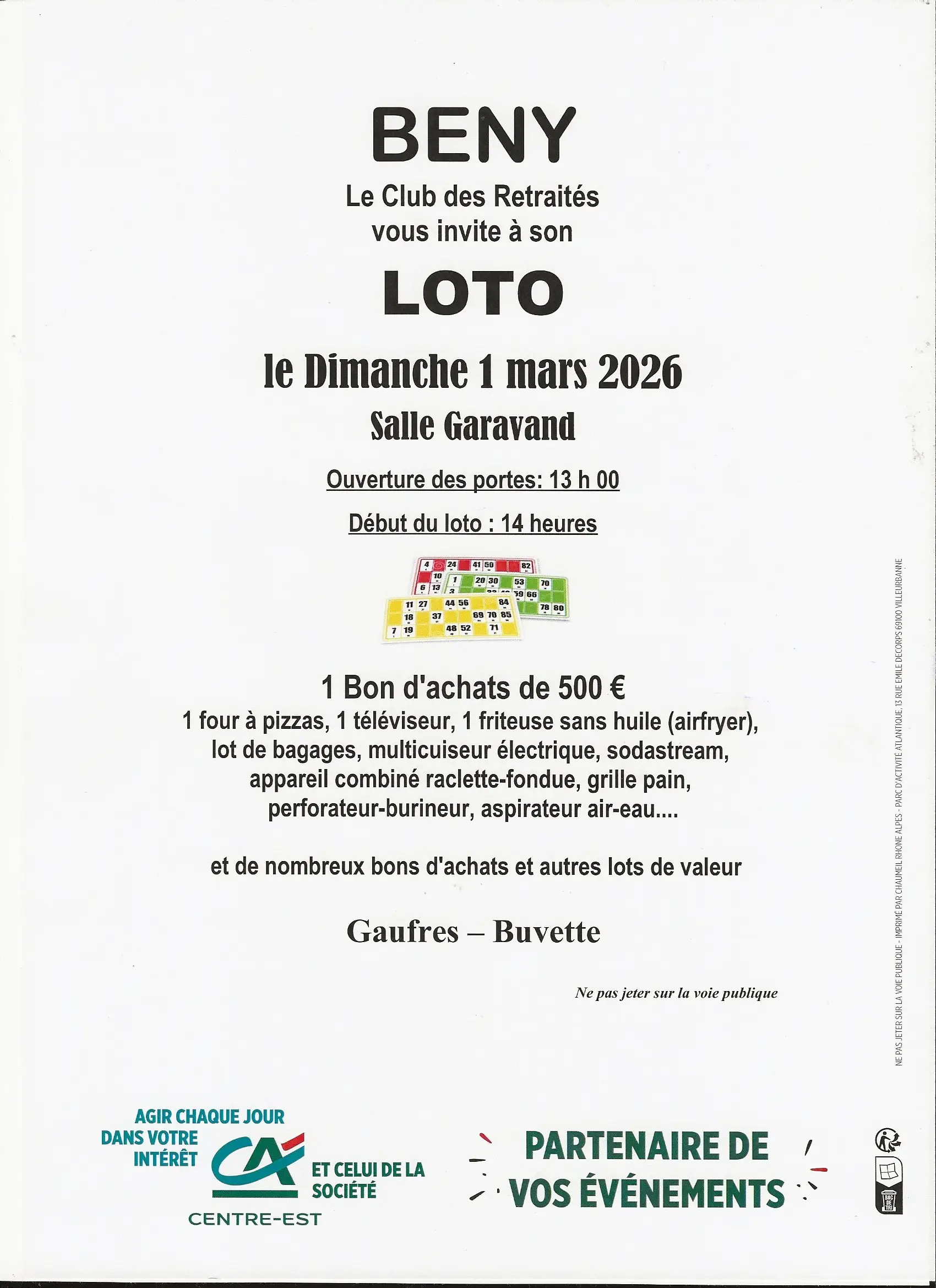 Club ain&eacute;s loto 2026